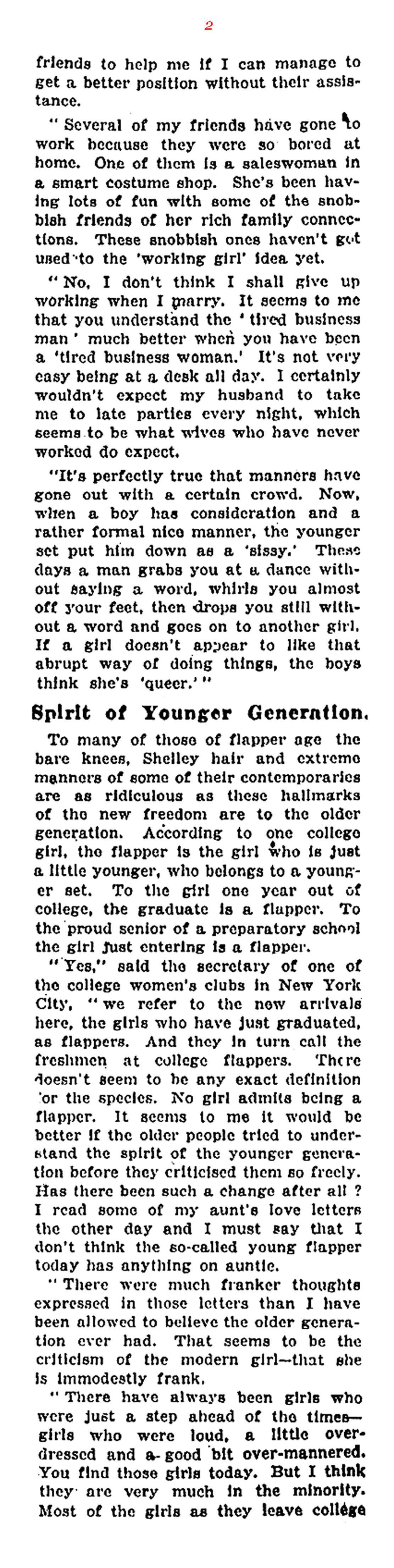The Spirit of Flappers  (NY Times, 1922)